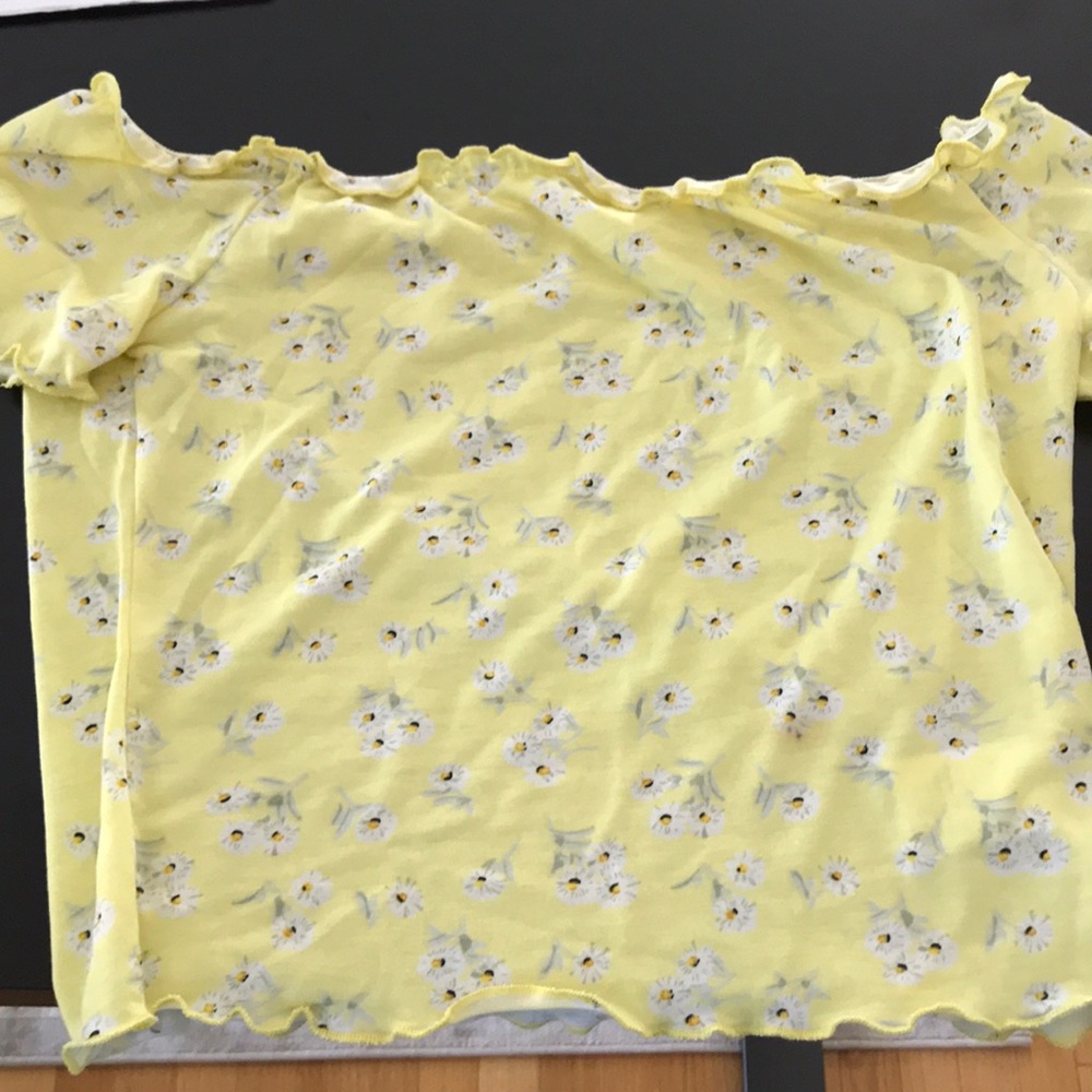 Daisy off shoulder crop top